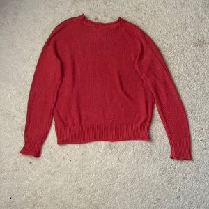 Knit sweater, large, orangish red